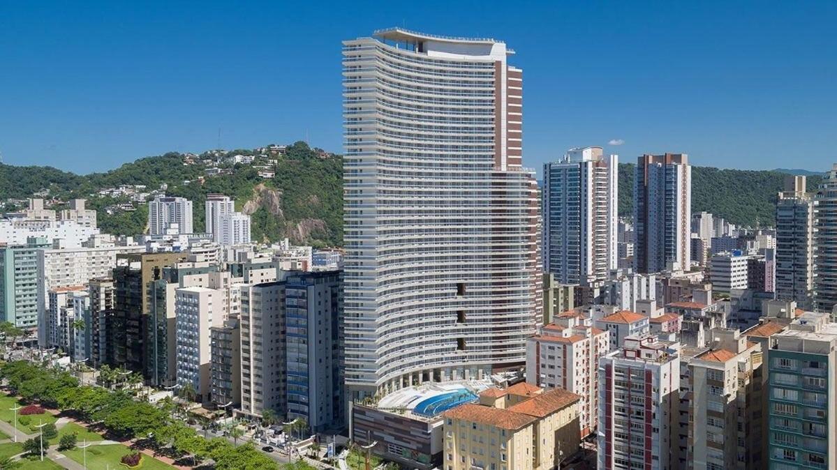 Studio Moderno Em Condominio De Luxo Pe Na Areia Santos  Esterno foto