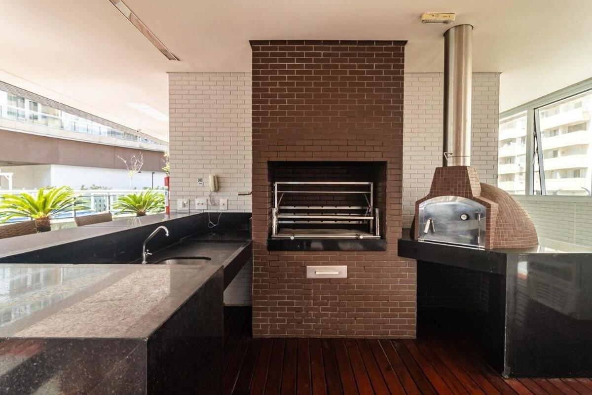 Studio Moderno Em Condominio De Luxo Pe Na Areia Santos  Esterno foto