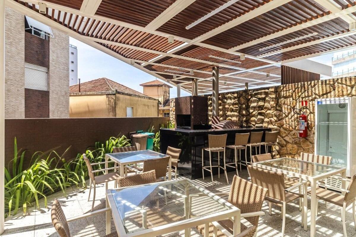 Studio Moderno Em Condominio De Luxo Pe Na Areia Santos  Esterno foto