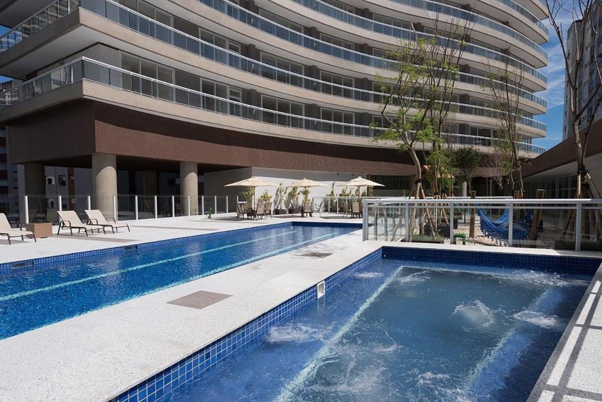 Studio Moderno Em Condominio De Luxo Pe Na Areia Santos  Esterno foto